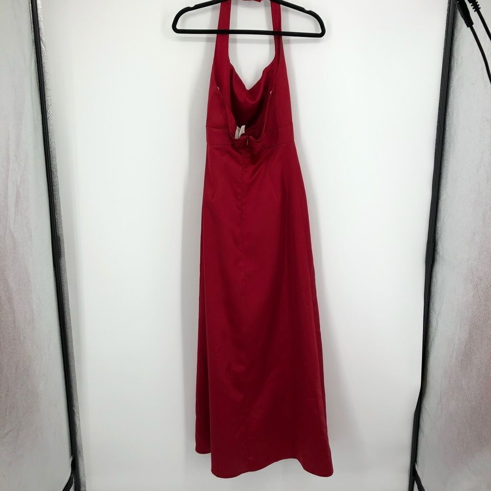 AFTER SIX Red‎ Formal Maxi Dress Halter Neck - Picture 3 of 5
